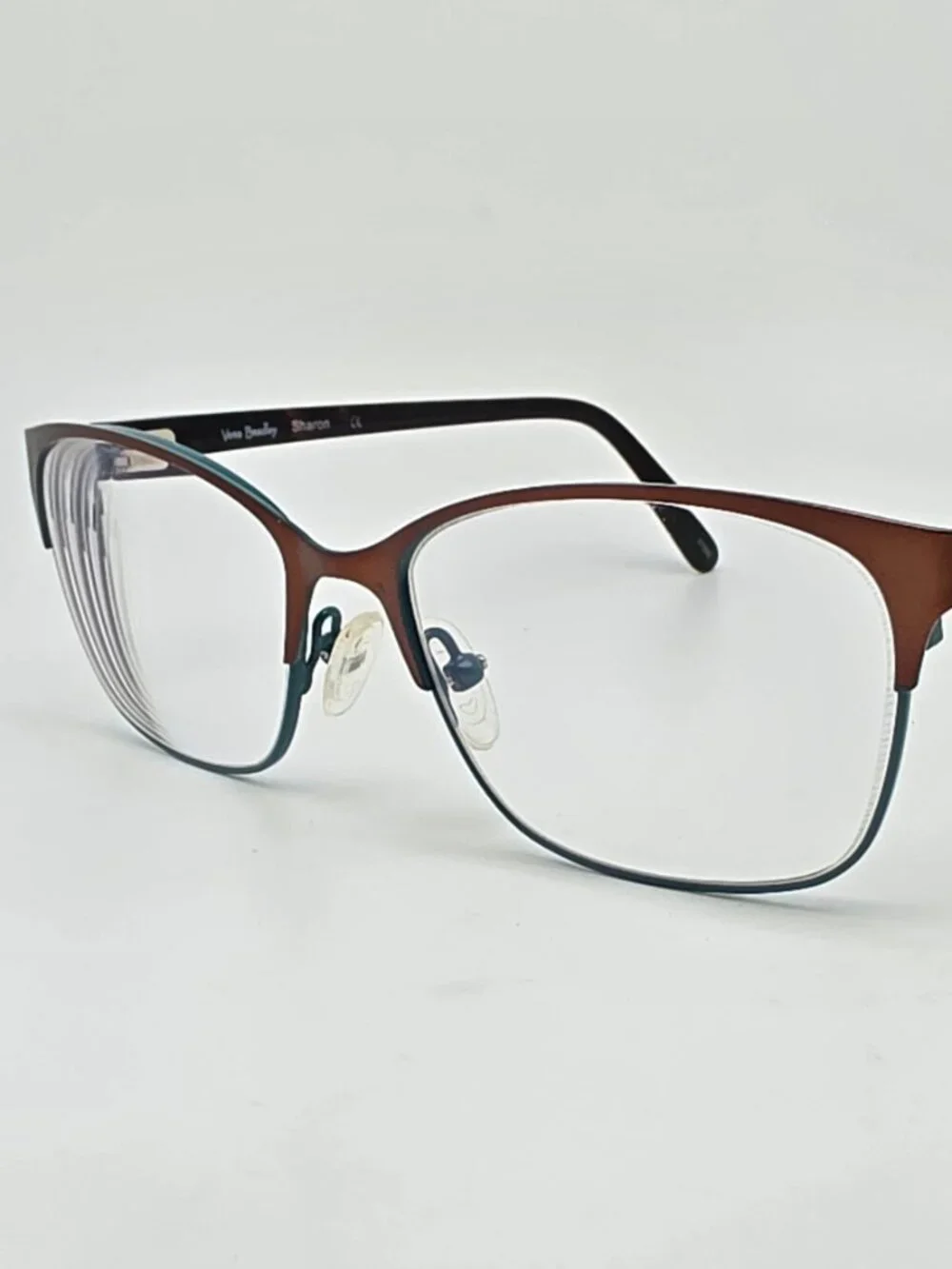 Vera Bradley Sharon Santiago Bronze Cat Eye Eyeglasses Frame w/ Case 53-16-135
